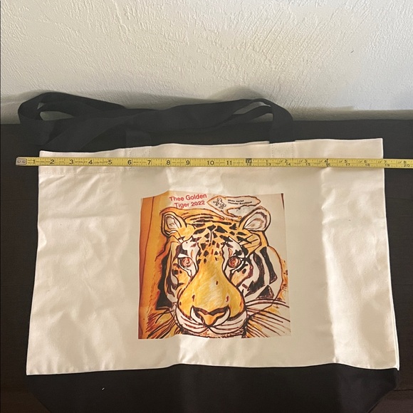 #*1104*Tiger Print Canvas Tote Bag - Picture 4 of 6